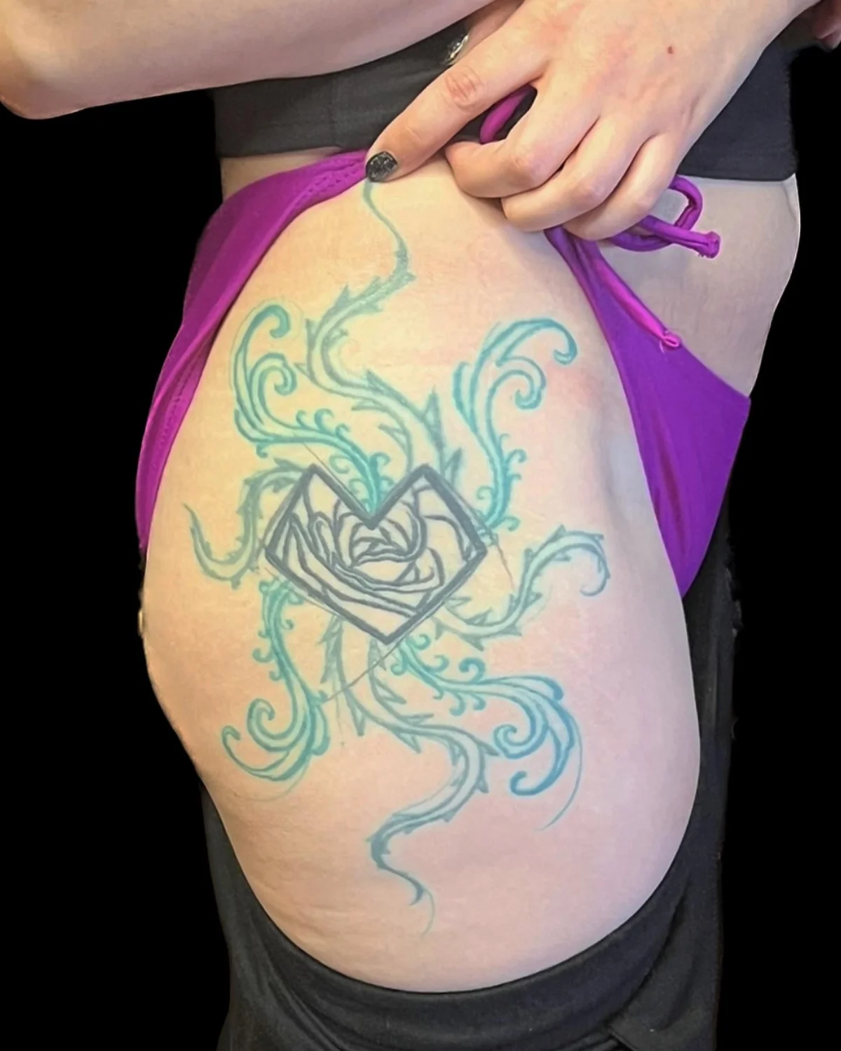 Cover-up Tattoo Stencil by Tim Lease