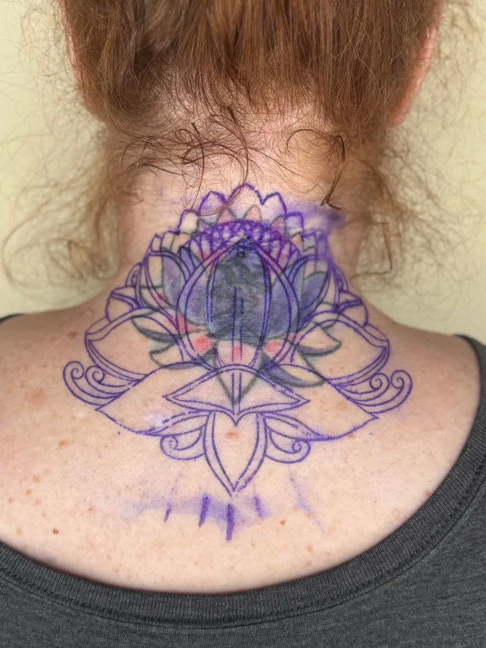 Cover-up Tattoo Stencil by Tim Lease